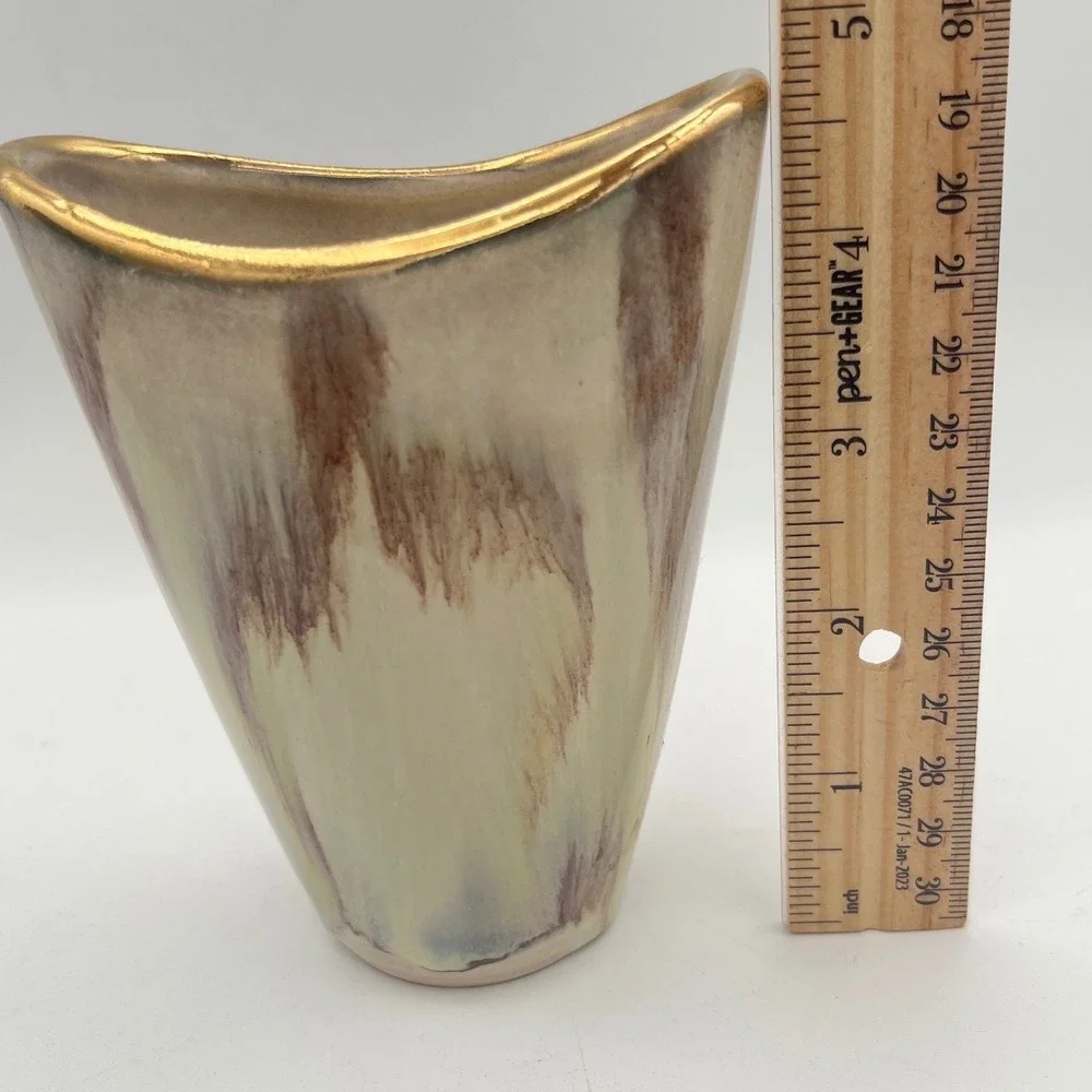 Vintage Jasba Keramik West German Vase MCM‎ Ceramic Gradient, Drip Glaze  50s
